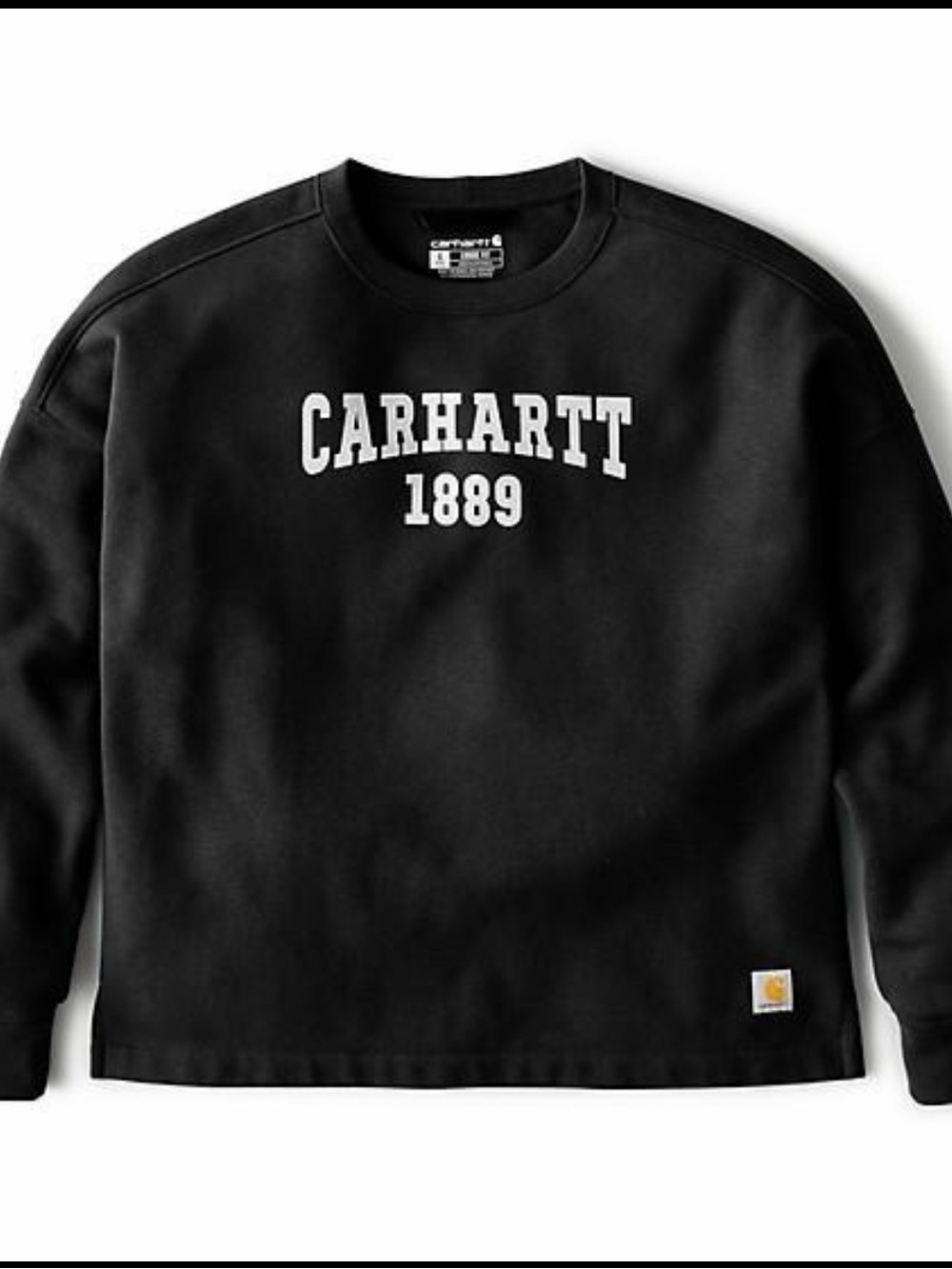 Carhartt Women’s XL Loose Fit 1889 Graphic Crewneck Sweatshirt Black NWT 107160